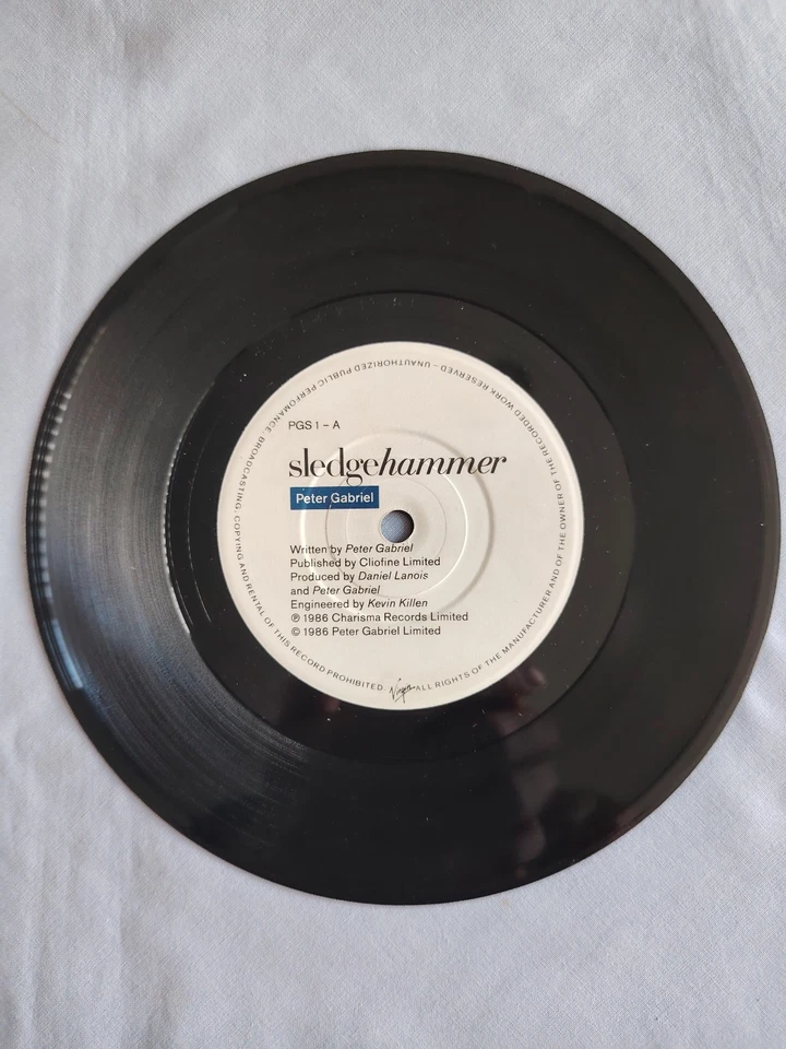 PETER GABRIEL "SLEDGEHAMMER" 1986 7" VINYL SINGLE IN A PICTURE SLEEVE - Image 4 of 4