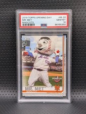 2019 Topps Opening Day Mr. Met Mascot SP PSA 10 Gem Mint ***POP 3***