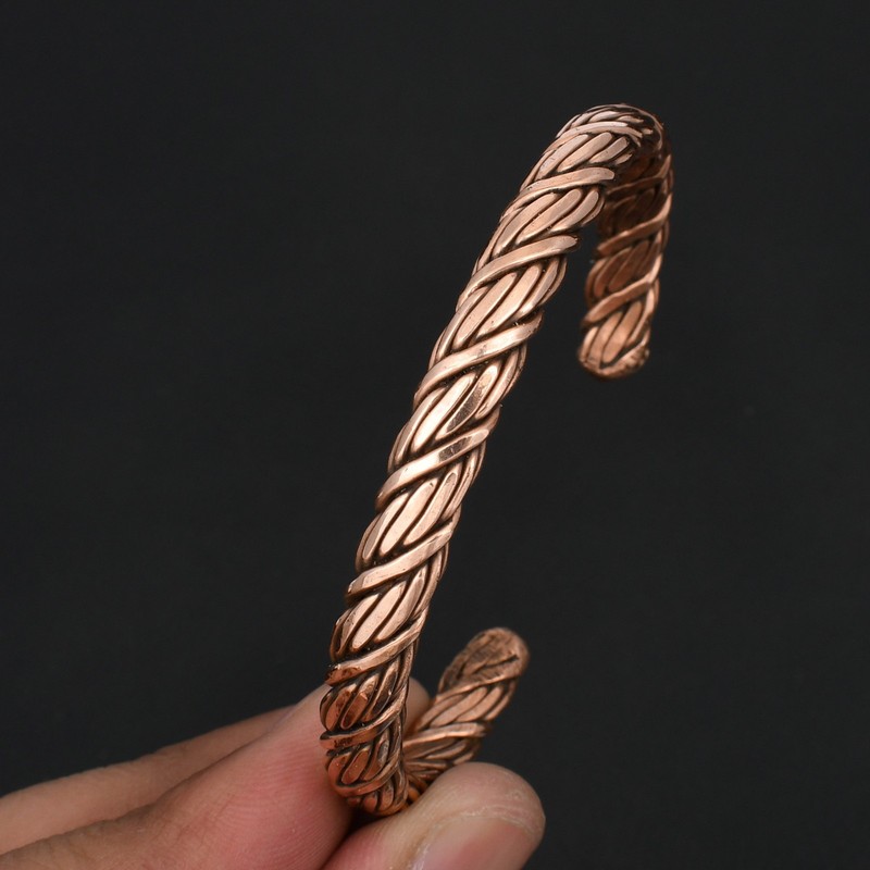 Pure Copper Adjustable Handmade Vintage Bangle Jewelry For Gift CB-05-052