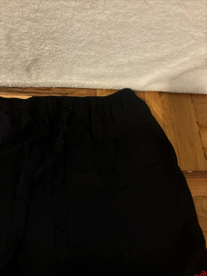 Bañador Reebok vintage para hombre XL negro azul rojo forrado de nailon ENVÍO GRATUITO Foto 2 de 4