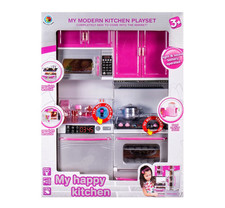 My Modern Kitchen Playset Kids Toy Kitchen with Lights Sounds Gift 3