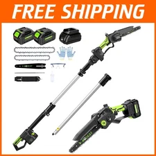 Powerful Cordless Pole Saw with Auto Lubrication & 15ft Extension for Efficiency