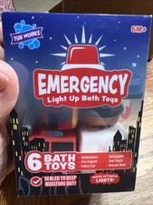 Tub Works  Emergency  Cars Light Up Bath Toys, 6 Pack  Water-Activated Light...