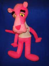 Peluche pantera rosa 1964 vintage peluche "Think Pink" camicia di Mighty Star