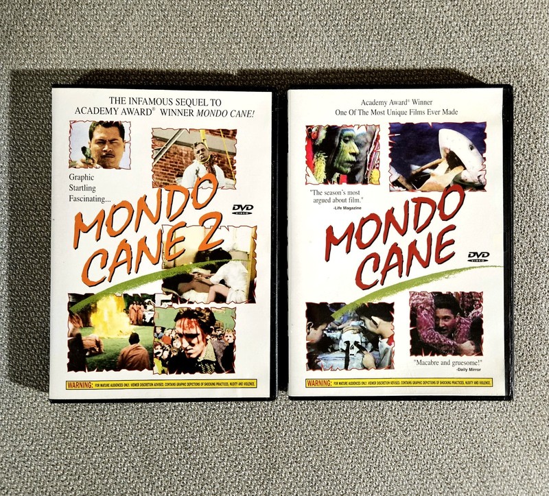 MONDO CANE & MONDO CANE 2 - Two DVD SET w/cases & art Cult Reality UNRATED NR