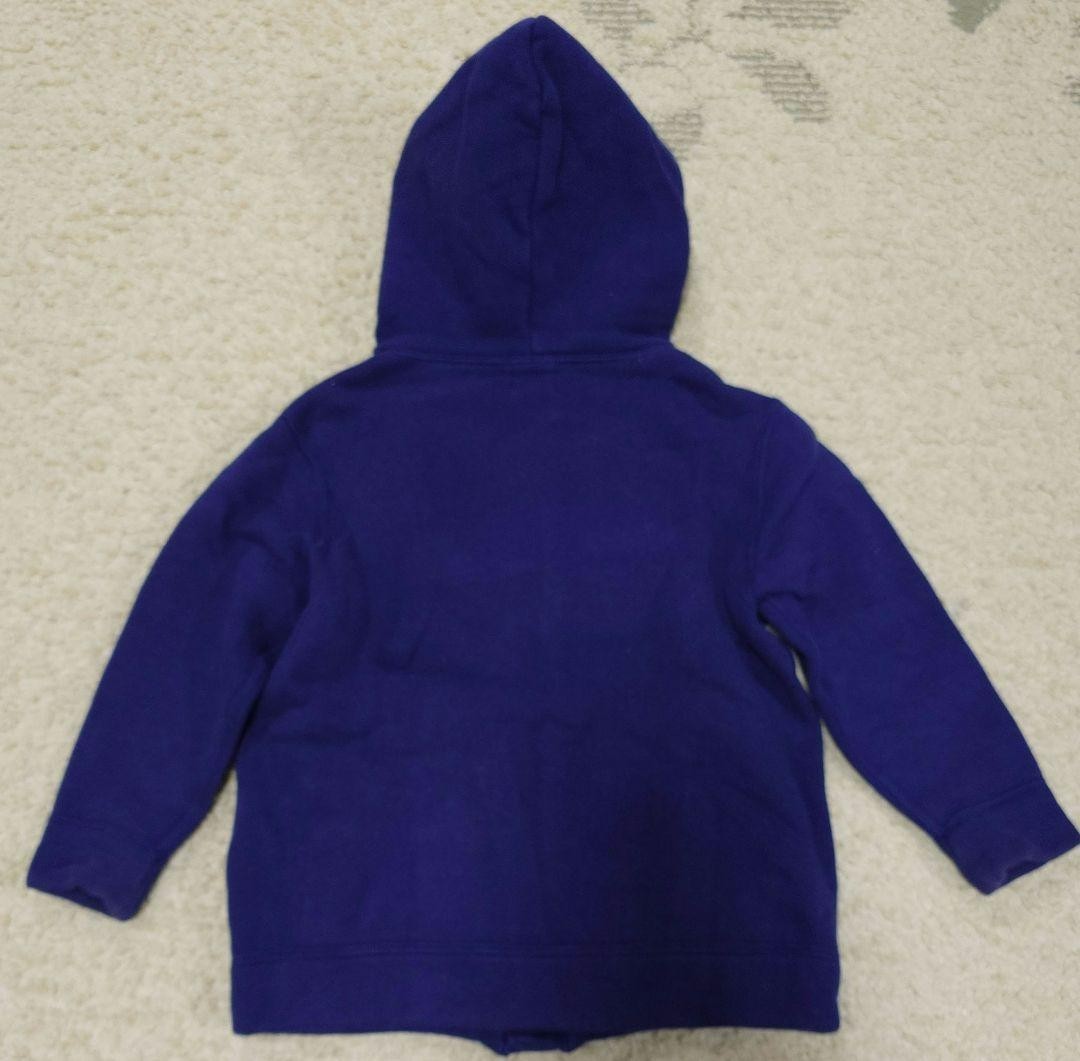 BAPE KIDS A Bathing Ape Button-up Hoodie Navy BABY MILO 110cm 5T Used thumbnail 2