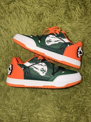 WATSON BRAND X STUDIO Men Size 12 Tombstone Hurricane Sneaker Shoe Orange Green