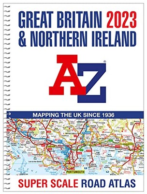 Großbritannien A-Z Super Scale Straßenatlas 2023 (A3 Spirale) - A-Z Karten