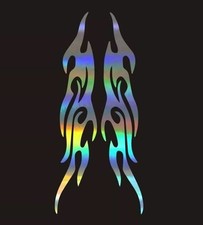 2x Flammen Spiegel Flames JDM Aufkleber Decal Auto Sticker Universal Neu Bunt