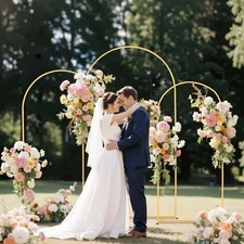 Uimoso Wedding Arch Backdrop Stand Set of 3 Metal 7.2ft 6.6ft 6ft Party Stand