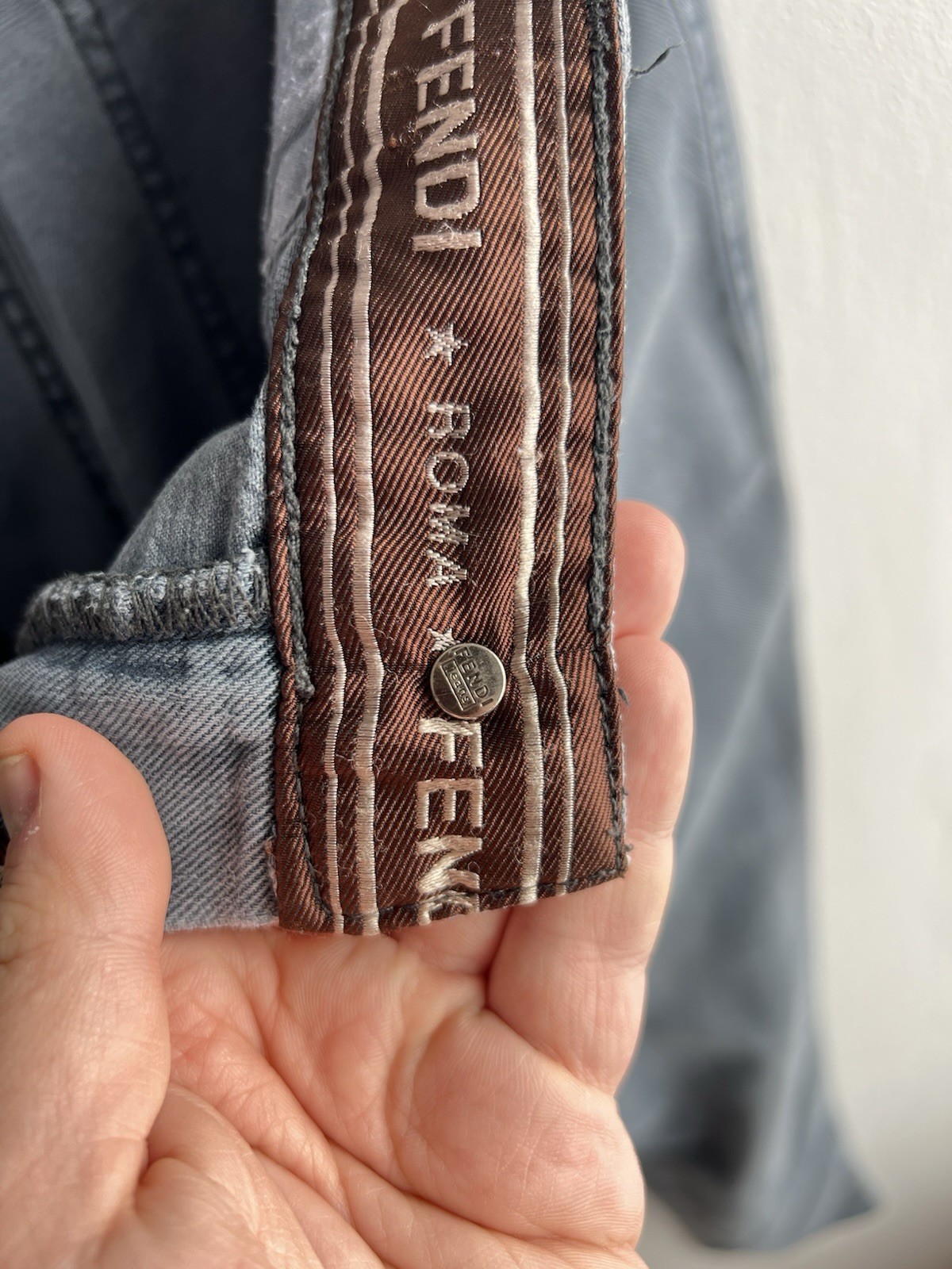 Vintage Fendi Women Lightweight Jeans Gray Size 30/34 thumbnail 8