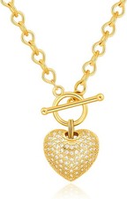 Pearl 18K Gold Plated Moon Star Lion Evil Eye Love Heart Cross Pendant Nec