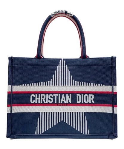 Christian Dior Book Tote Medium Alpes Star corps marine : toile