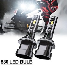 2x 880 893 LED Headlight Bulbs For Arctic Cat Snowmobile Crossfire EFI 2007-2011