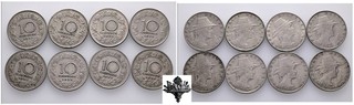 ÖSTERREICH 10 groschen 1925 LOT 8x münzen Austria
