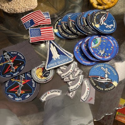 Vintage Lot of 42 NASA  Space Patches Shuttle, Apollo 17, 100th SpcShtl Launch