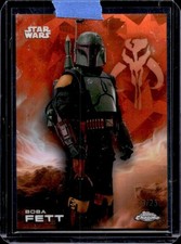 2025 Topps Chrome Star Wars Sapphire Boba Fett Refractor Orange #/25