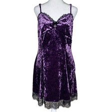 Babydoll Slip Dress S Purple Velvet Whimsigoth Gothic Grunge Emo Mallgoth Party