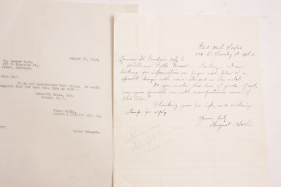 1926 Lamson Goodnow August Hoch Handwritten Letter Flint MI Ephemera L192J