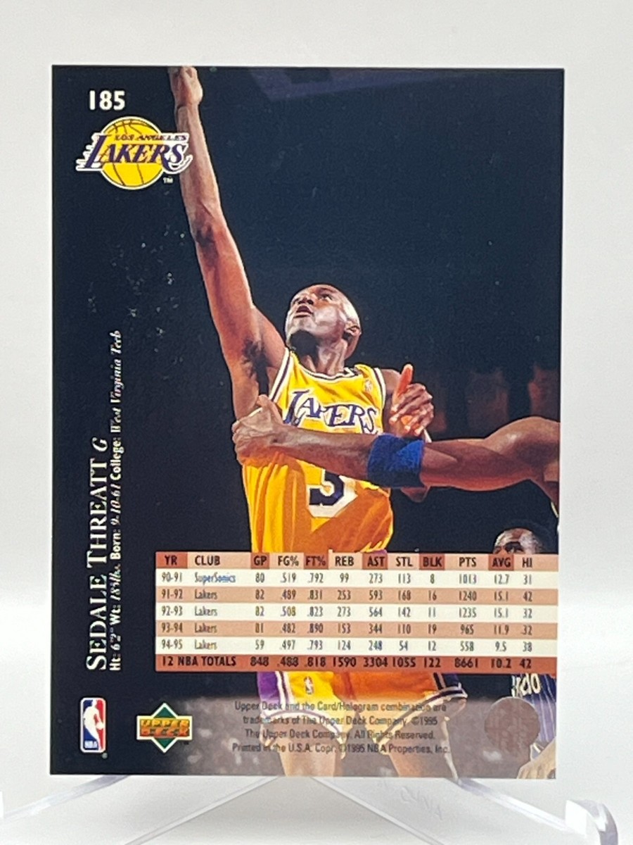 1995-96 Upper Deck NBA Card 185 Sedale Threatt Los Angeles Lakers