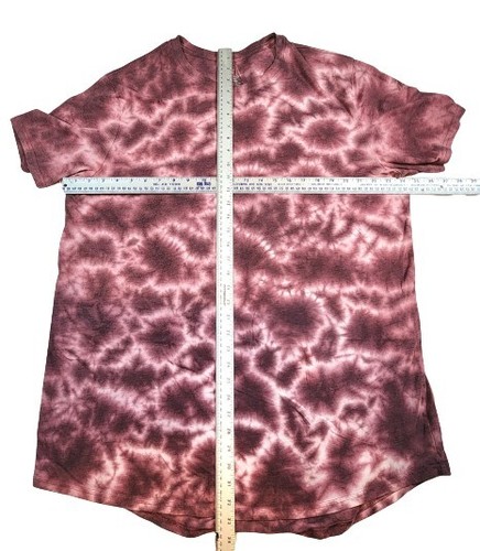 George Men's Red Tie Dyed Activewear T-Shirt Size xl shirt Maroon Burgundy - Picture 2 of 5
