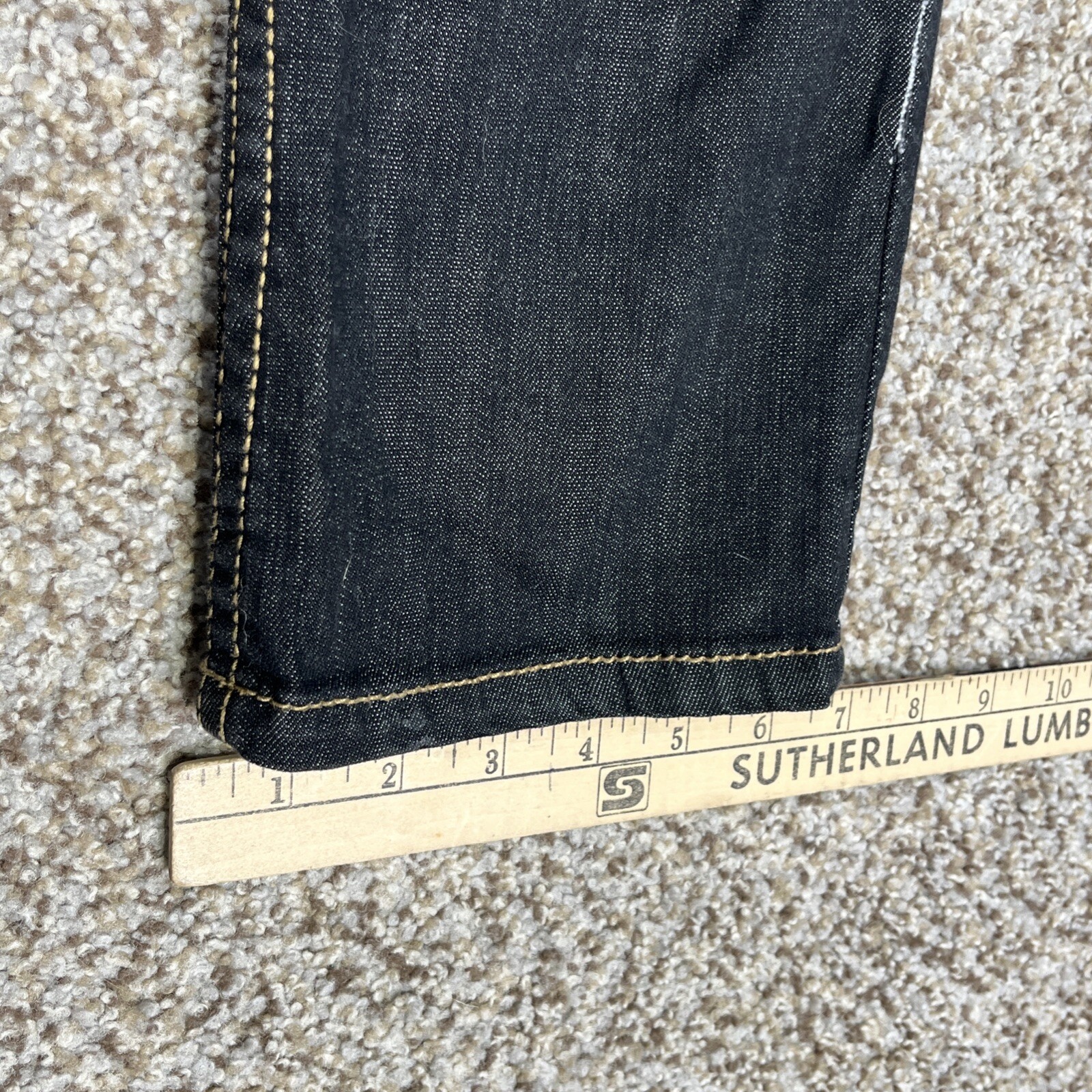 COOGI Black Denim Jeans Women's Size 9/10 Bling Pockets-read Description - View 11