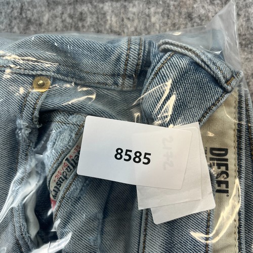 Diesel Jeans Mens 36 32 * Distressed Slim Straight Light Wash Blue Stretch Rip - Picture 12 of 12