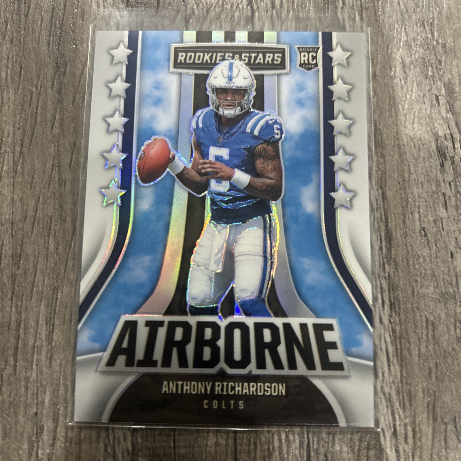 2023 Rookies & Stars Anthony Richardson White Prizm Airborne Rookie RC 99/149