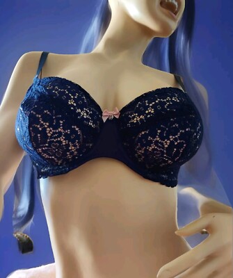 Bralette BH mit Spitze von Hunkemöller blau Gr.85D w. NEU