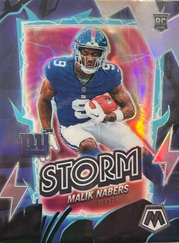 2024 Panini Mosaic Storm Mosaic#12 Malik Nabers Silver