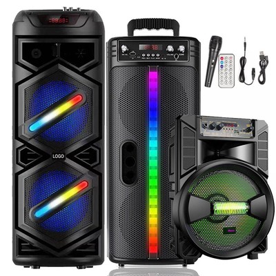 6000W Portable Bluetooth Speaker Sub Woofer Heavy Bass Sound System Party & Mic