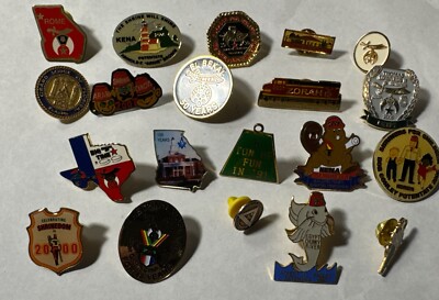 Lot Of 20 Pins Masons Shriners Lapel Hat Pinback Freemasons