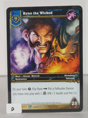 Ryno the Wicked - Fields of Honor - 8/208 - Wow TCG - Uncommon - D - Picture 2 of 5