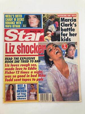 Star Magazine March 21 1995 LIz Taylor, Marcia Clark, Halle