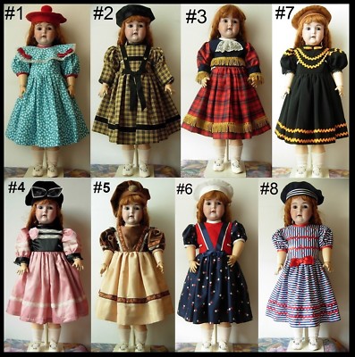 Antique German Twin Doll Dress SFBJ Kestner Halbig Dress Antique Doll