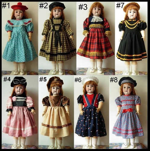 robe poupée ancienne allemande Jumeau SFBJ Kestner Halbig