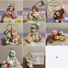 Enesco Calico Kittens Holiday Ornaments - choice of 8