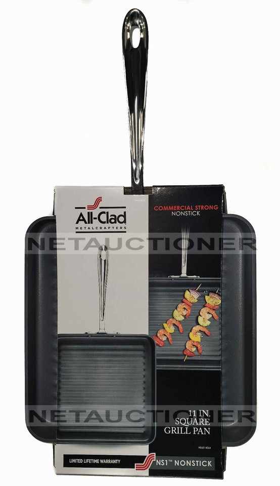 ALLCLAD 11" Hard Anodized NS1 Nonstick Square Grill Pan Commercial