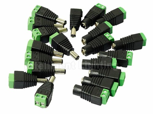 Power Supply Barrel Jack 5.5 x 2.1mm Screw Terminal Male Female LED, Camera - Picture 2 of 6