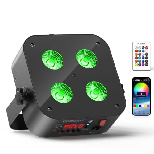 108W Uplight Akku LED Strahler Par Spot mit Wireless DMX RGBWA+UV Bühnenlicht Dj - Bild 13 von 13
