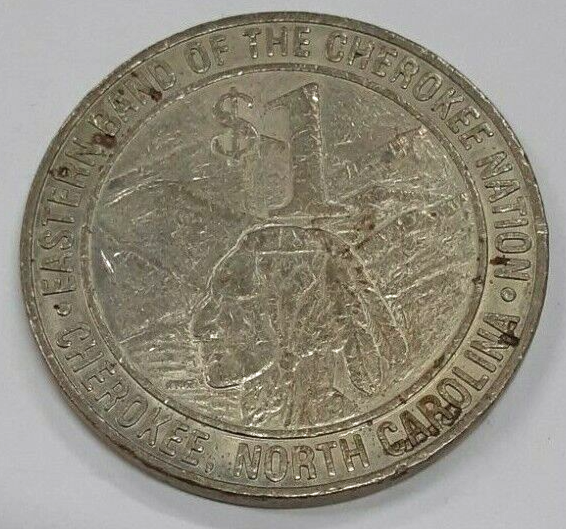台湾旧貨幣コレクション 2905 Cherokee Nation Hotel & Casino - $1 Gaming Token - Cherokee, North