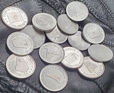 Shell Oil States Of The Union  1960s Gas Station Coins (15)  FREE SHIPPING