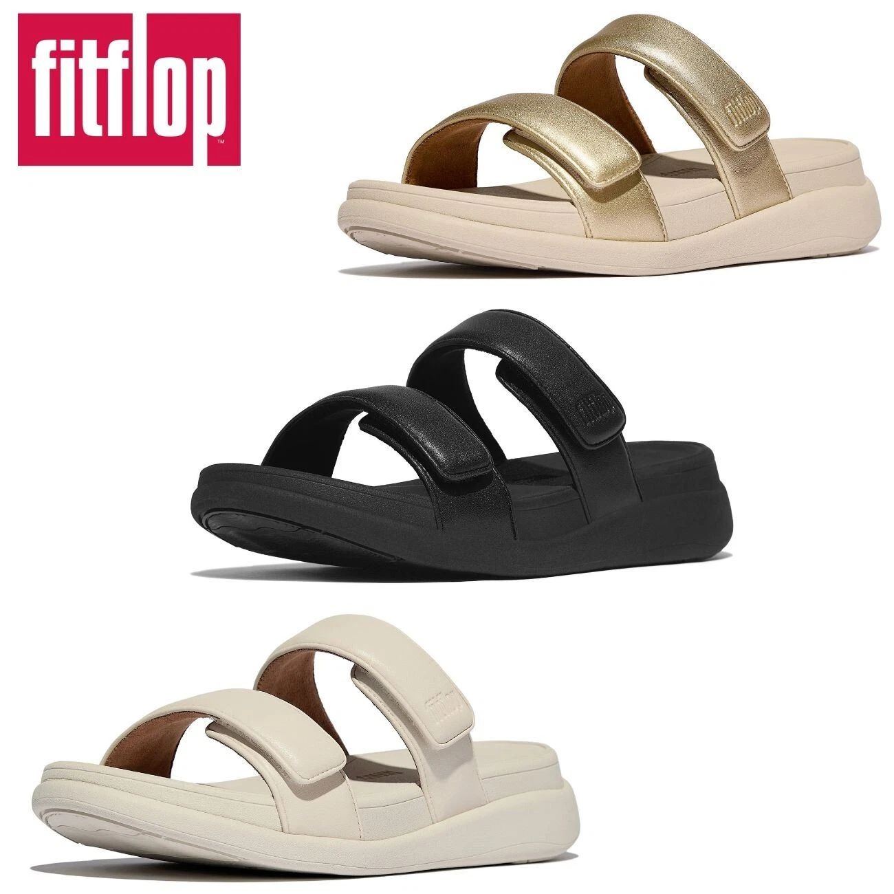 Ladies Open Toe Sandals Fitflop Mule F-Mode Go Wedge Slip On Summer Shoes UK4-8