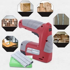 Electric Heavy Duty Nail Gun Staple Gun Cordless Stapler Nailer Woodworking Tool