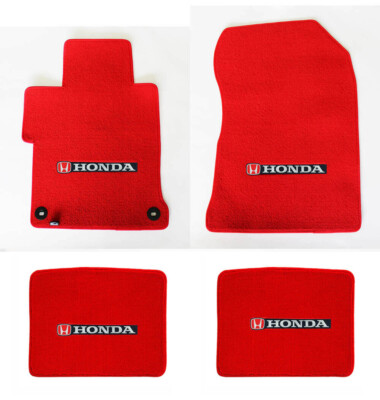 New! Red Carpet Floor Mats 1990 - 1999 Honda Accord w/ Embroidered