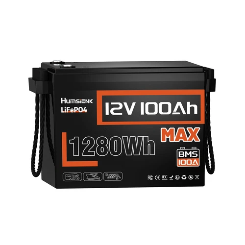 12V 100Ah Max 1280Wh LiFePO4 Lithium Battery Deep Cycle For RV Marine Golf Carts