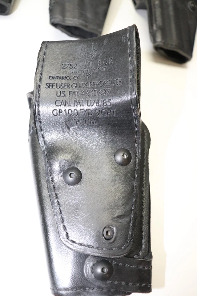 Safariland Black Leather Ruger Holster GP100 FXD SIGHT SPCUM LEFT E244 - Image 3 of 4