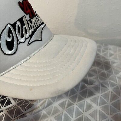 Vintage 80s 90s Oldsmobile SnapBack Trucker Hat White One Vintage 80s 90s Oldsmobile SnapBack Trucker Hat White One