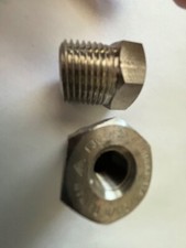 Lot of 2 )1/2" x 1/4" Hex Bushing 304 Stainless Steel Class 150 Approved fast sh