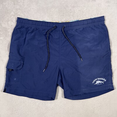 Tommy Bahama Swim Trunks Mens XL Extra Large Navy Blue